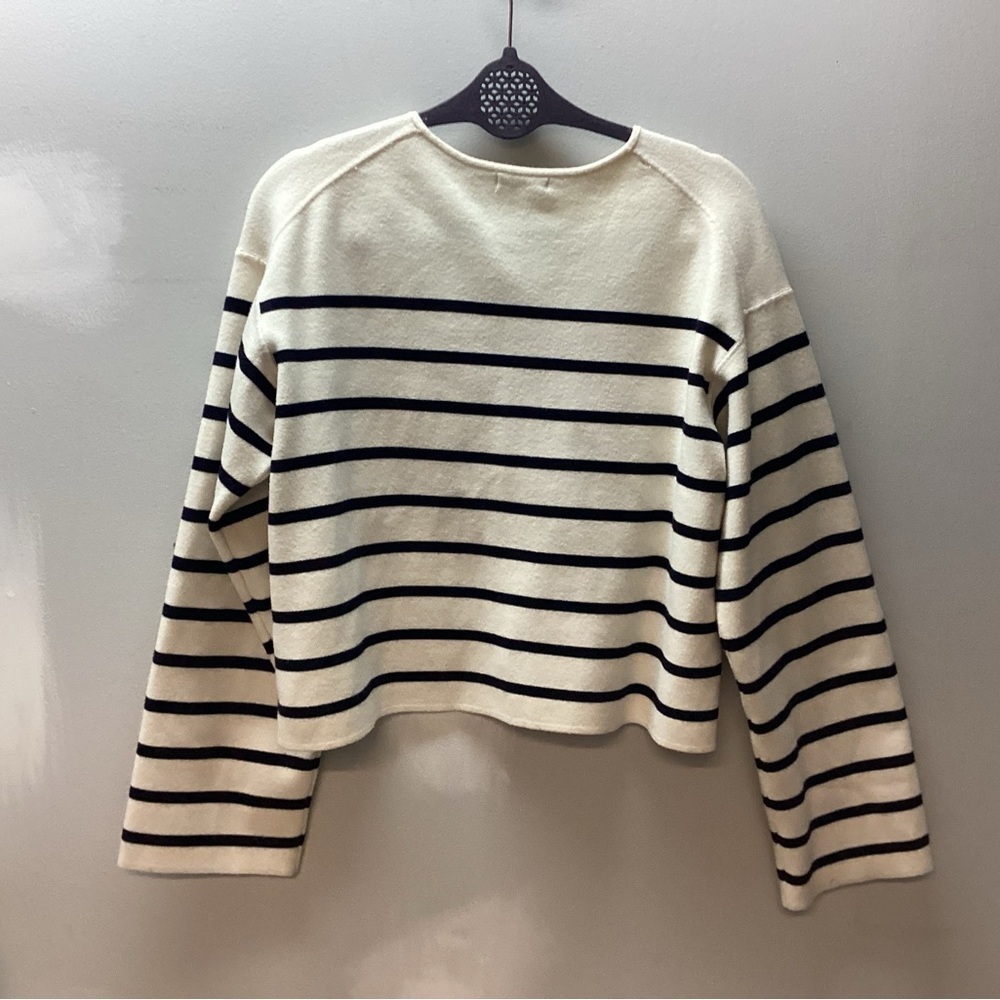 Massimo Dutti striped Cream and Black Sweater - Size M - Picture 4 of 5